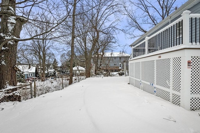 view of snowy yard