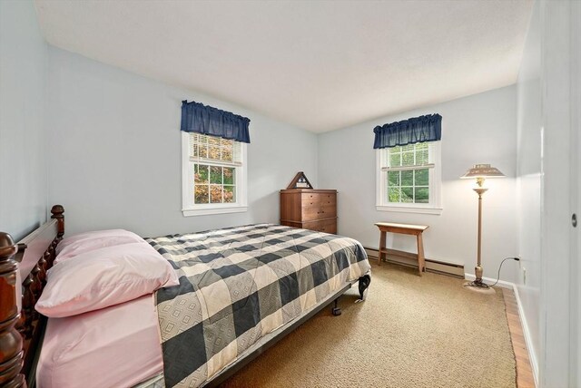 1102 State Rd, Plymouth, MA 02360 - bedroom featuring baseboard heating and wood finished floors