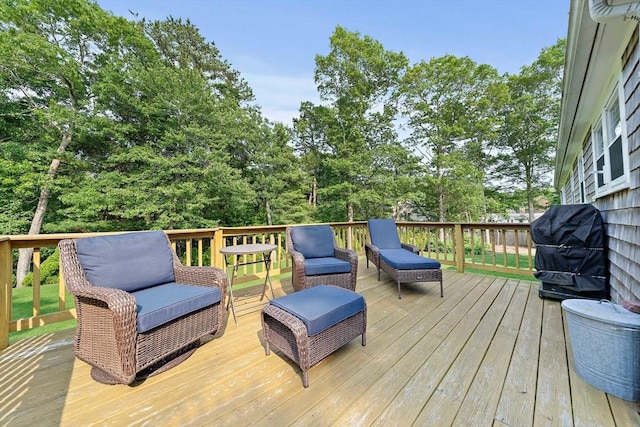 1102 State Rd, Plymouth, MA 02360 - deck featuring an outdoor hangout area and grilling area