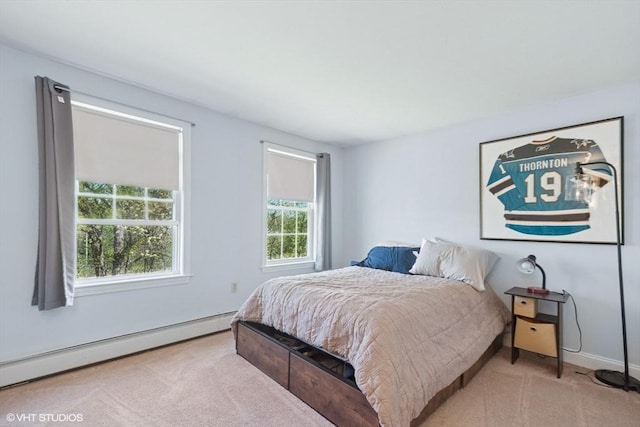 28 Myrtle St, Millis, MA 02054 - bedroom with carpet, baseboard heating, and multiple windows