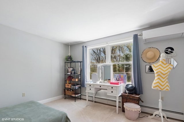 28 Myrtle St, Millis, MA 02054 - bedroom featuring baseboard heating, light colored carpet, and baseboards