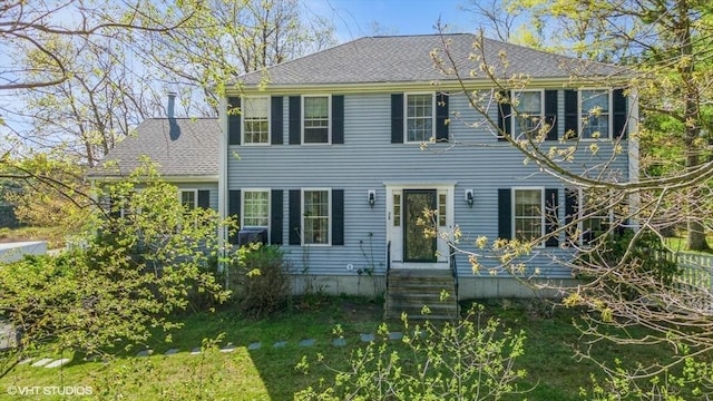 28 Myrtle St, Millis, MA 02054 - colonial-style house featuring a shingled roof
