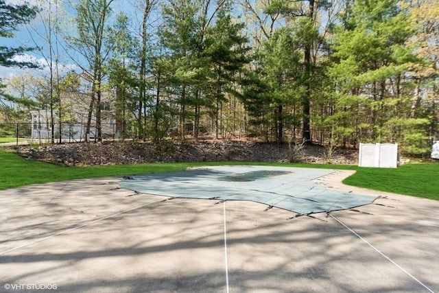28 Myrtle St, Millis, MA 02054 - view of swimming pool featuring a patio