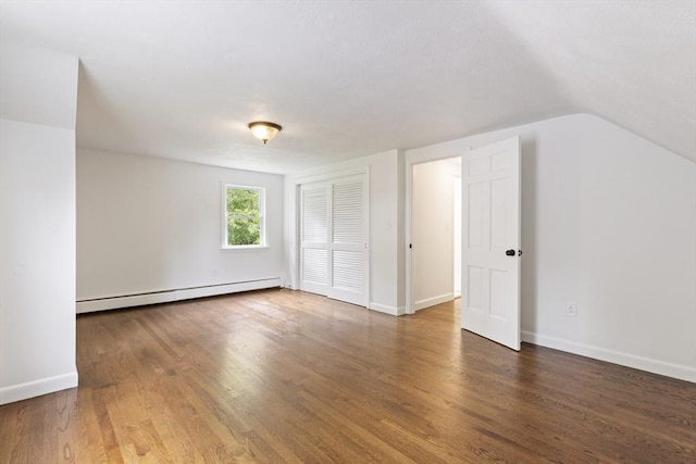 133 Jean Dr, Seekonk, MA 02771 - bonus room with a baseboard radiator, wood finished floors, vaulted ceiling, and baseboards