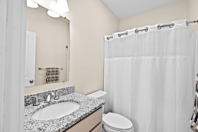 33 Inkberry Ln, Plymouth, MA 02360 - bathroom with toilet, vanity, and curtained shower
