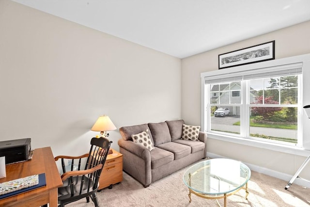 33 Inkberry Ln, Plymouth, MA 02360 - living area with carpet floors, baseboards, and a desk