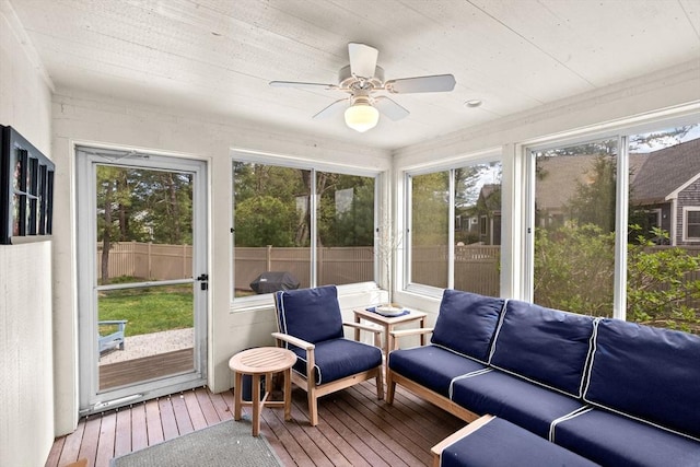 33 Inkberry Ln, Plymouth, MA 02360 - sunroom / solarium with ceiling fan