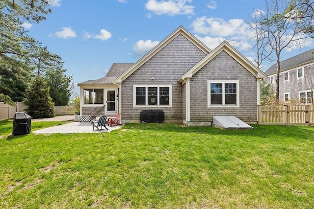 33 Inkberry Ln, Plymouth, MA 02360 - rear view of property with a patio area and a gate
