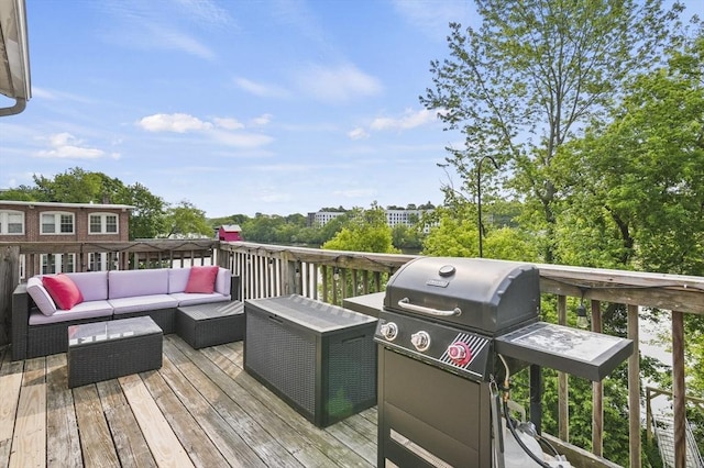226-236 River St Unit 5, Haverhill, MA 01832 - deck featuring an outdoor hangout area and area for grilling