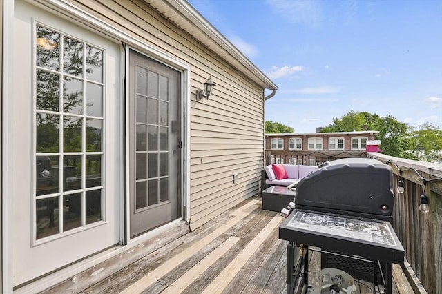 226-236 River St Unit 5, Haverhill, MA 01832 - wooden deck with an outdoor living space