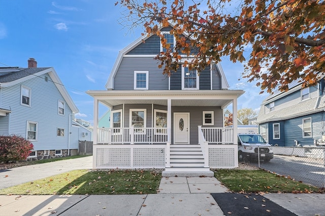 view of front facade with a porch