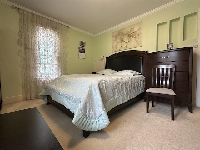 44-46 Spring St, West Springfield, MA 01089 - bedroom featuring ornamental molding, carpet, and baseboards