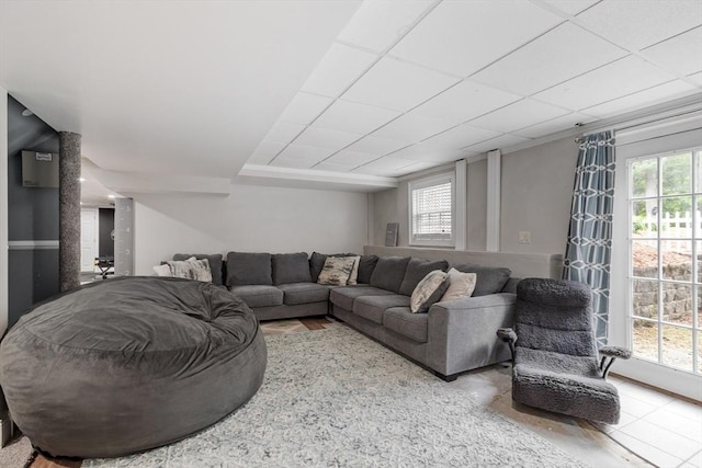28 Sandy Ridge Rd, Sterling, MA 01564 - living area with plenty of natural light and a drop ceiling