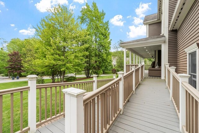 28 Sandy Ridge Rd, Sterling, MA 01564 - deck featuring a yard