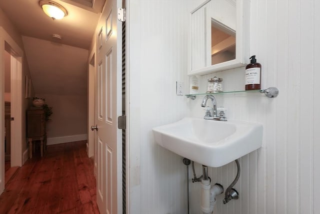 43 Thompson St, Maynard, MA 01754 - bathroom with hardwood / wood-style flooring