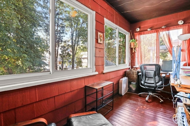 view of sunroom