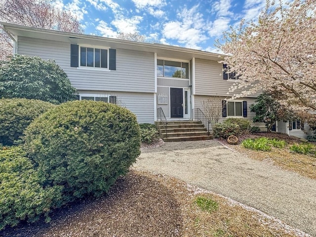 view of split foyer home