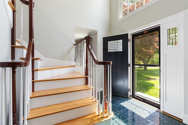 40 King Philip Dr, Rehoboth, MA 02769 - foyer featuring stairway and a high ceiling