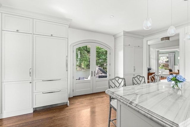 5 Stratford Rd, Winchester, MA 01890 - dining room featuring french doors and dark wood-style floors
