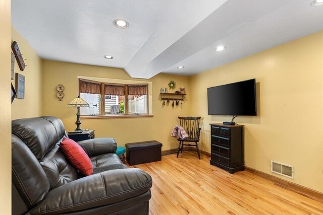 12 Clarner Rd, Lynn, MA 01904 - living room featuring light wood-type flooring and recessed lighting