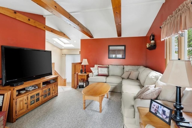 12 Clarner Rd, Lynn, MA 01904 - living room with light colored carpet and a skylight
