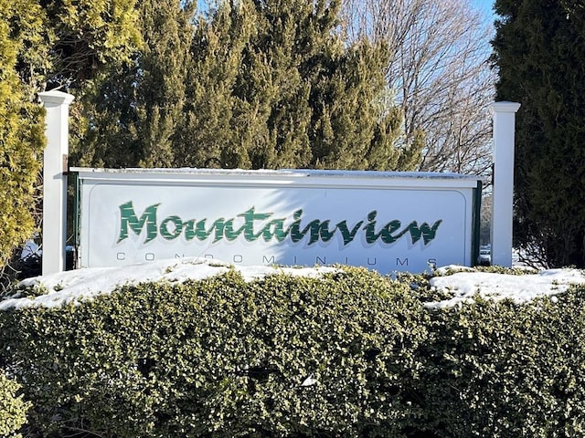 view of community sign