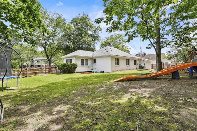 114 Linebrook Rd, Ipswich, MA 01938 - back of house with a trampoline