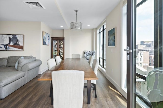 121 Portland St Unit 902, Boston, MA 02114 - dining room with dark wood-style floors and recessed lighting