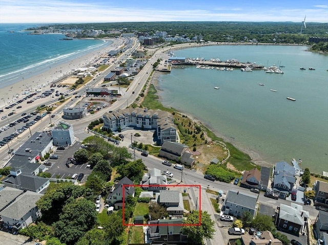 2 Eastern Ave, Hull, MA 02045 - aerial overview of property's location with property boundaries highlighted and a nearby body of water