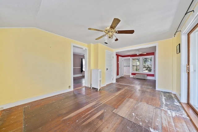 2 Eastern Ave, Hull, MA 02045 - spare room with radiator, ceiling fan, and wood-type flooring
