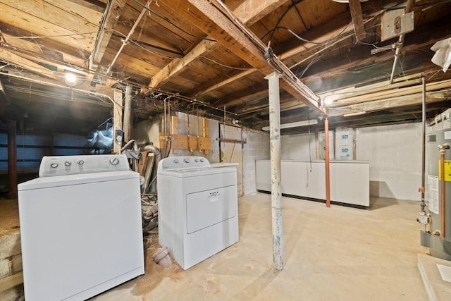 2 Eastern Ave, Hull, MA 02045 - unfinished basement featuring washer and clothes dryer and water heater