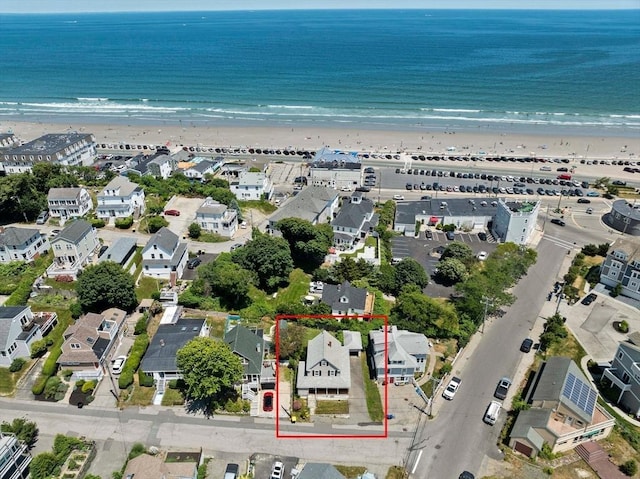 2 Eastern Ave, Hull, MA 02045 - aerial view of property and surrounding area featuring property parcel outlined and expansive coastline