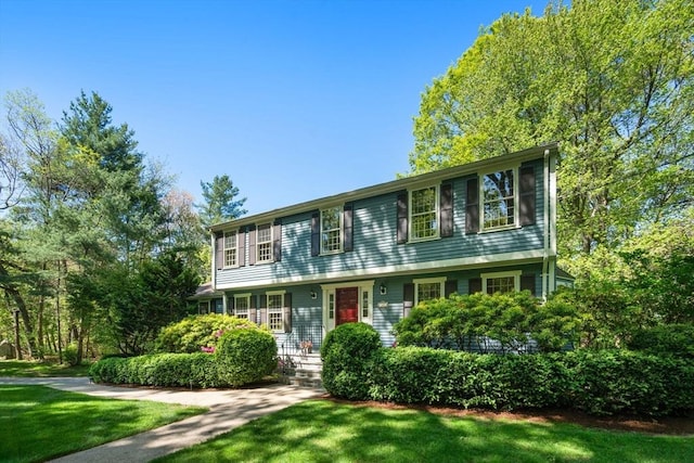 48 Pine Hill Dr, Walpole, MA 02081 - colonial-style house featuring a front yard