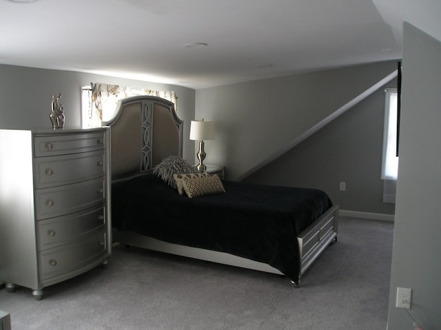 bedroom with carpet