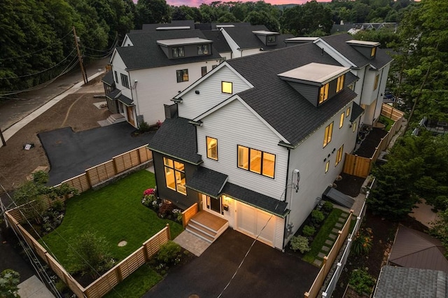 19 Johnson Pl Unit 19, Newton, MA 02466 - aerial view at dusk of view of scattered trees