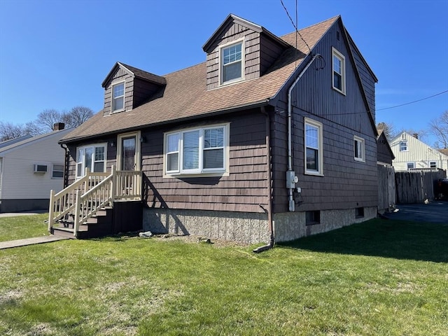 80 Andover, Peabody, MA 01960 - view of front of property featuring a front yard and roof with shingles