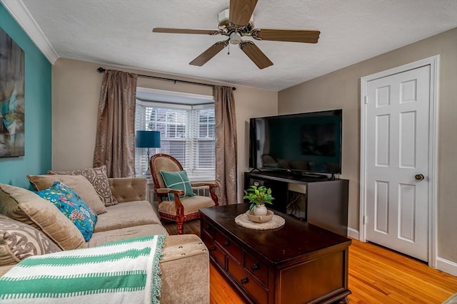 80 Andover, Peabody, MA 01960 - living room with light wood-style floors, baseboards, and a ceiling fan