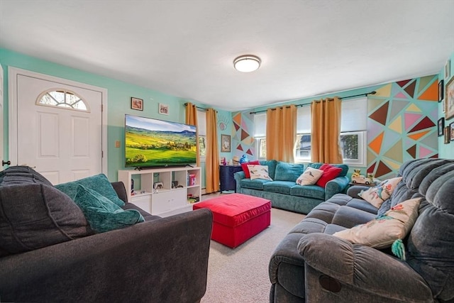 view of carpeted living room