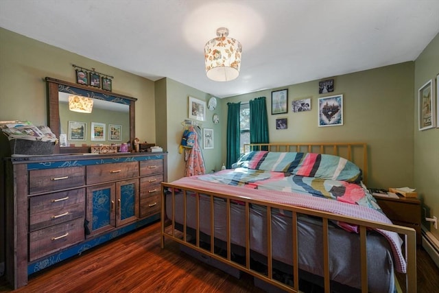bedroom featuring dark wood-type flooring