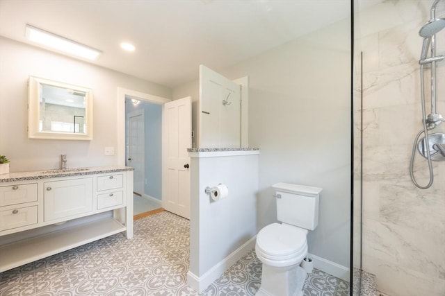 75 Union St, Holliston, MA 01746 - full bathroom with vanity and a marble finish shower