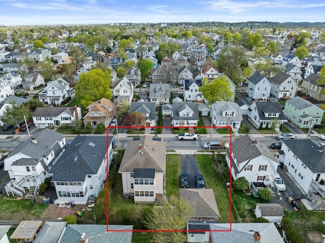 252-256 Billings St, Quincy, MA 02169 - aerial perspective of suburban area with property boundaries highlighted