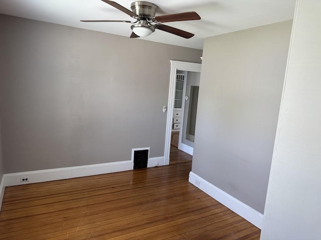 252-256 Billings St, Quincy, MA 02169 - unfurnished room featuring a ceiling fan, wood finished floors, and baseboards