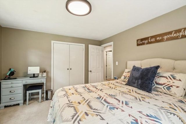 24 S Loomis St, Southwick, MA 01077 - bedroom with light carpet, a closet, and a desk