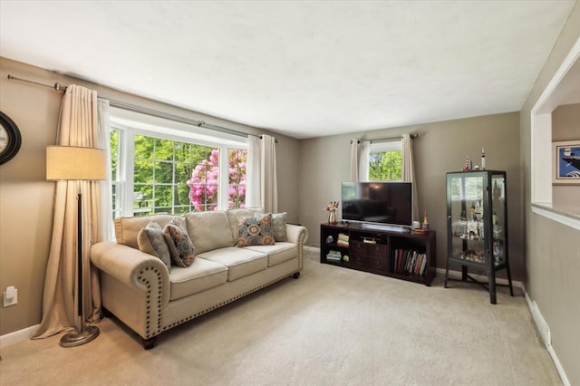 24 S Loomis St, Southwick, MA 01077 - carpeted living room with baseboards