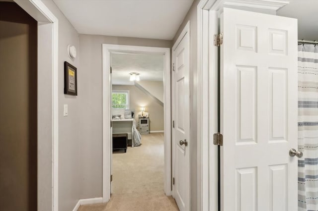 24 S Loomis St, Southwick, MA 01077 - hallway featuring light carpet and baseboards