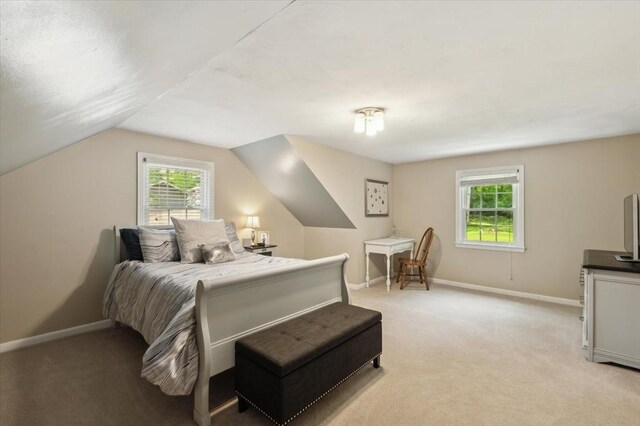 24 S Loomis St, Southwick, MA 01077 - bedroom featuring light colored carpet, baseboards, and lofted ceiling