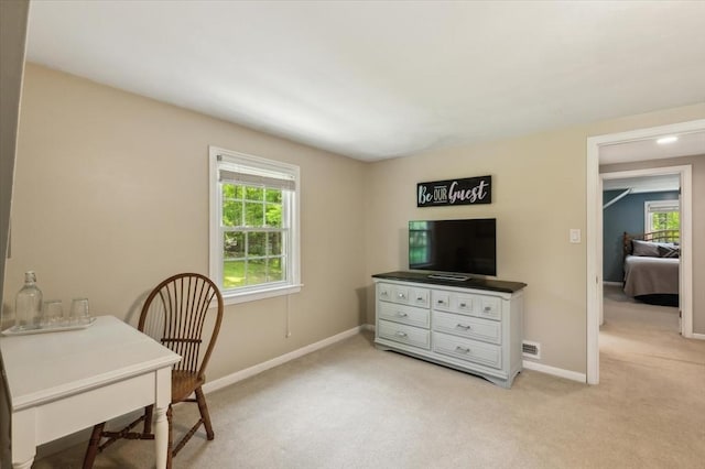24 S Loomis St, Southwick, MA 01077 - home office featuring light colored carpet, baseboards, and healthy amount of natural light