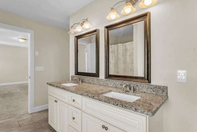 bathroom with vanity