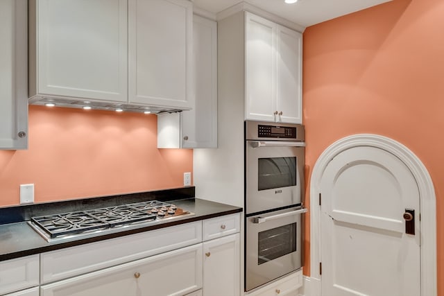 kitchen featuring white cabinetry and stainless steel appliances