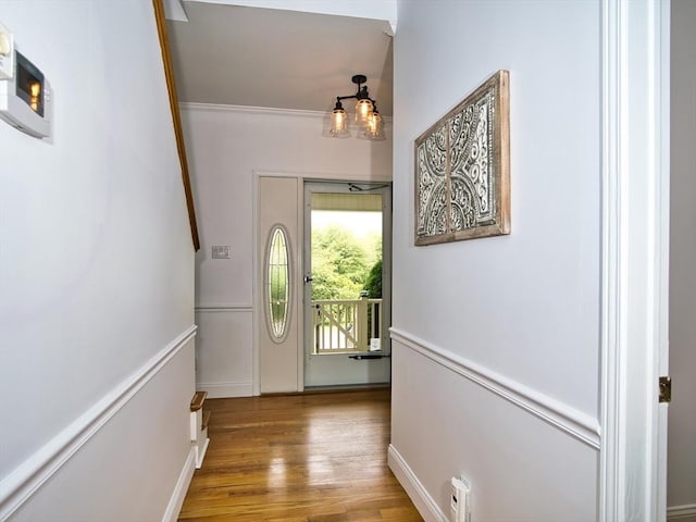 3 Eliza Ln, Dartmouth, MA 02747 - entryway featuring wood finished floors, crown molding, and baseboards